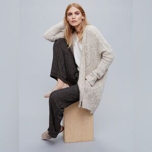 Free People Bouclé Alpaca‎ Blend Slouch Thick Oversized Cardigan – Cream Oat 🦙